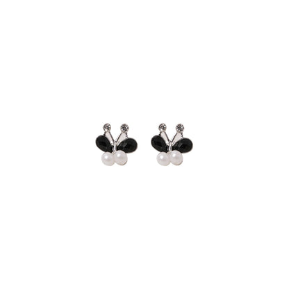 Stroberi Rhinestone Bling Stud Earring