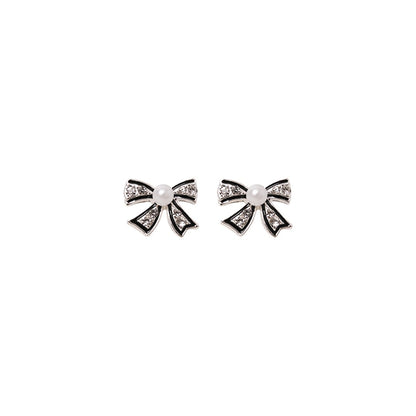 Stroberi Rhinestone Bling Stud Earring