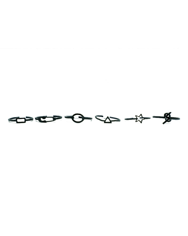 [ONLY 1 PC RANDOM] Stroberi Stainless Mix New Rings (Black)