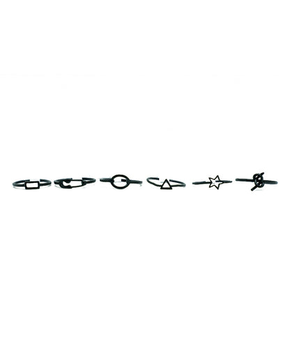 [ONLY 1 PC RANDOM] Stroberi Stainless Mix New Rings (Black)