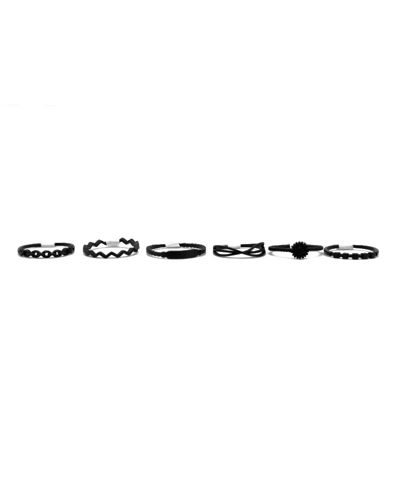 [ONLY 1 PC RANDOM] Stroberi Stainless Mix New Rings (Black)