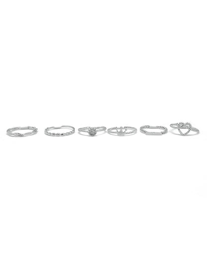 [ONLY 1 PC RANDOM] Stroberi Stainless Mix New Rings (Silver)
