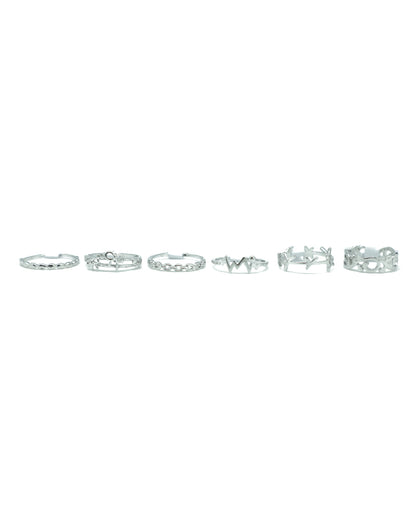 [ONLY 1 PC RANDOM] Stroberi Stainless Mix New Rings (Silver)