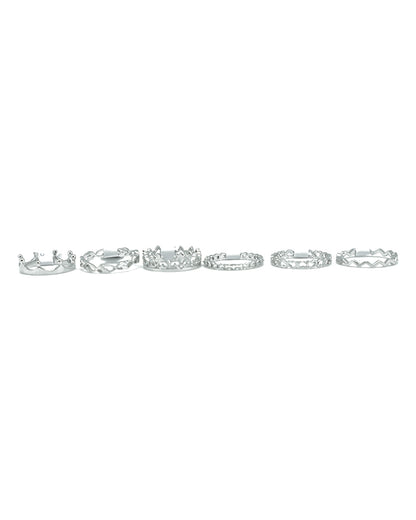 [ONLY 1 PC RANDOM] Stroberi Stainless Mix New Rings (Silver)