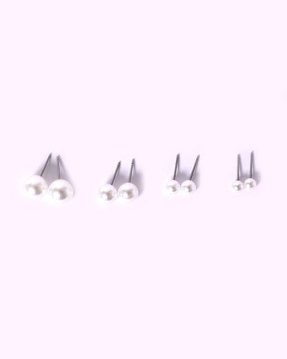 Stroberi Plain Pearl Earrings