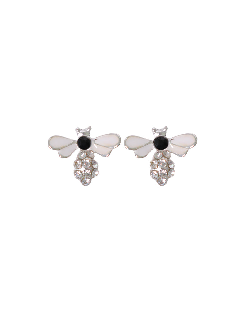 Stroberi Rhinestone Stud Earring- 1