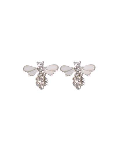 Stroberi Rhinestone Stud Earring- 1