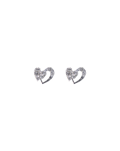 Stroberi Rhinestone Stud Earring- 1