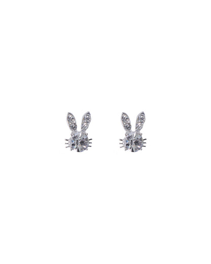 Stroberi Rhinestone Stud Earring- 1