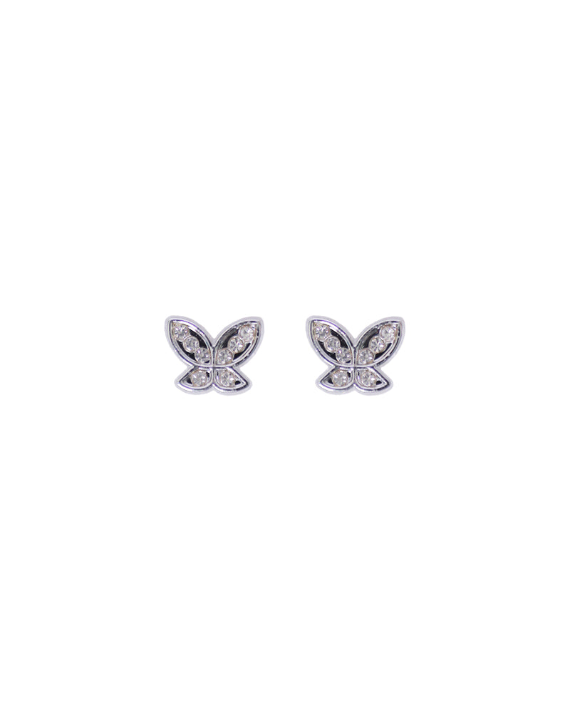 Stroberi Rhinestone Stud Earring- 1