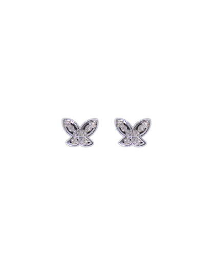 Stroberi Rhinestone Stud Earring- 1