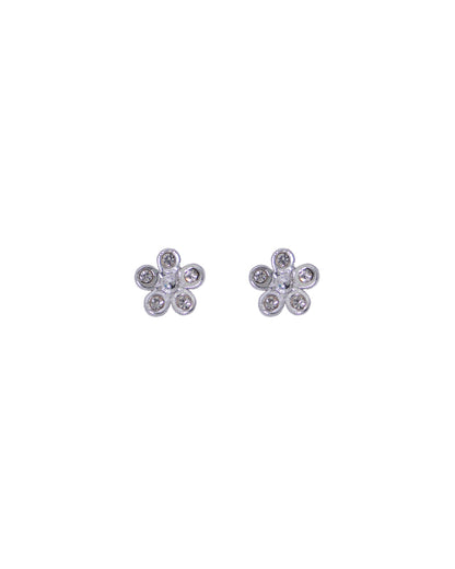 Stroberi Rhinestone Stud Earring- 2