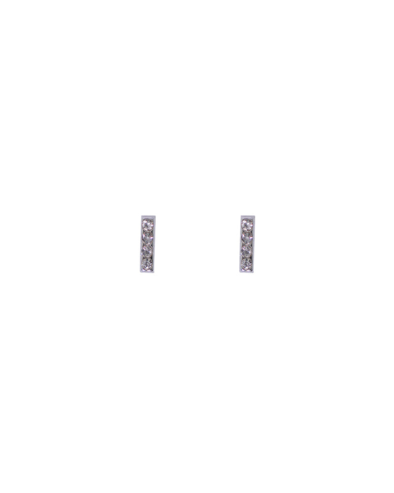 Stroberi Rhinestone Stud Earring- 2