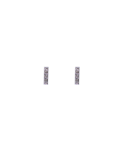 Stroberi Rhinestone Stud Earring- 2