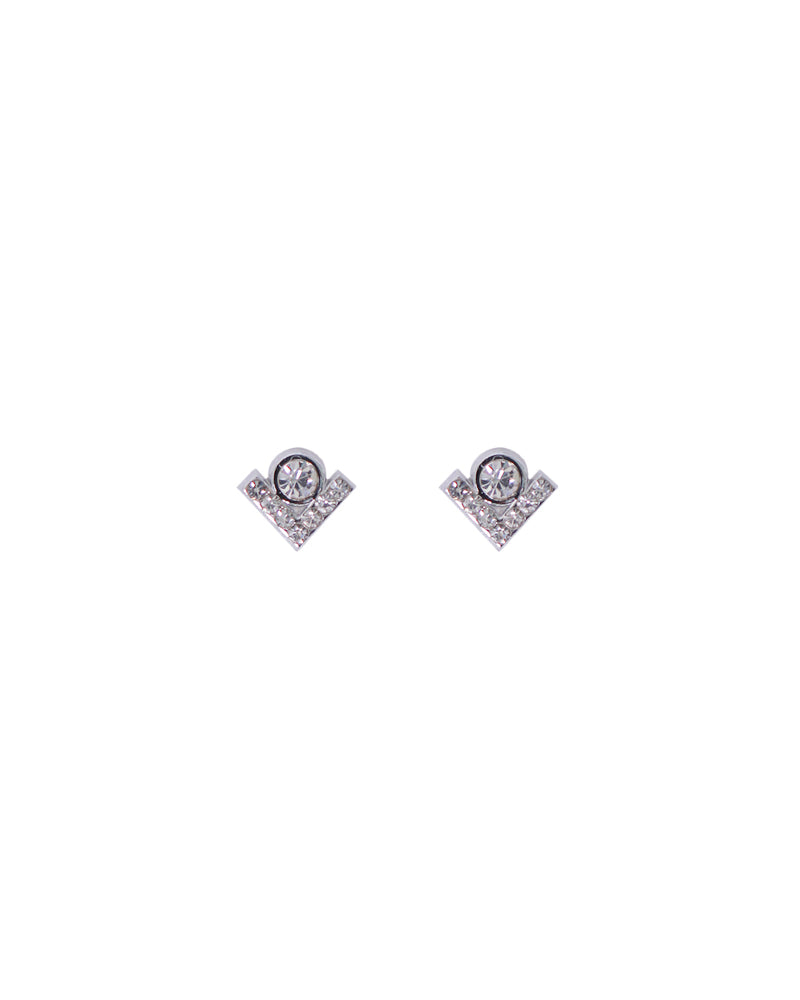 Stroberi Rhinestone Stud Earring- 2