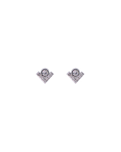 Stroberi Rhinestone Stud Earring- 2