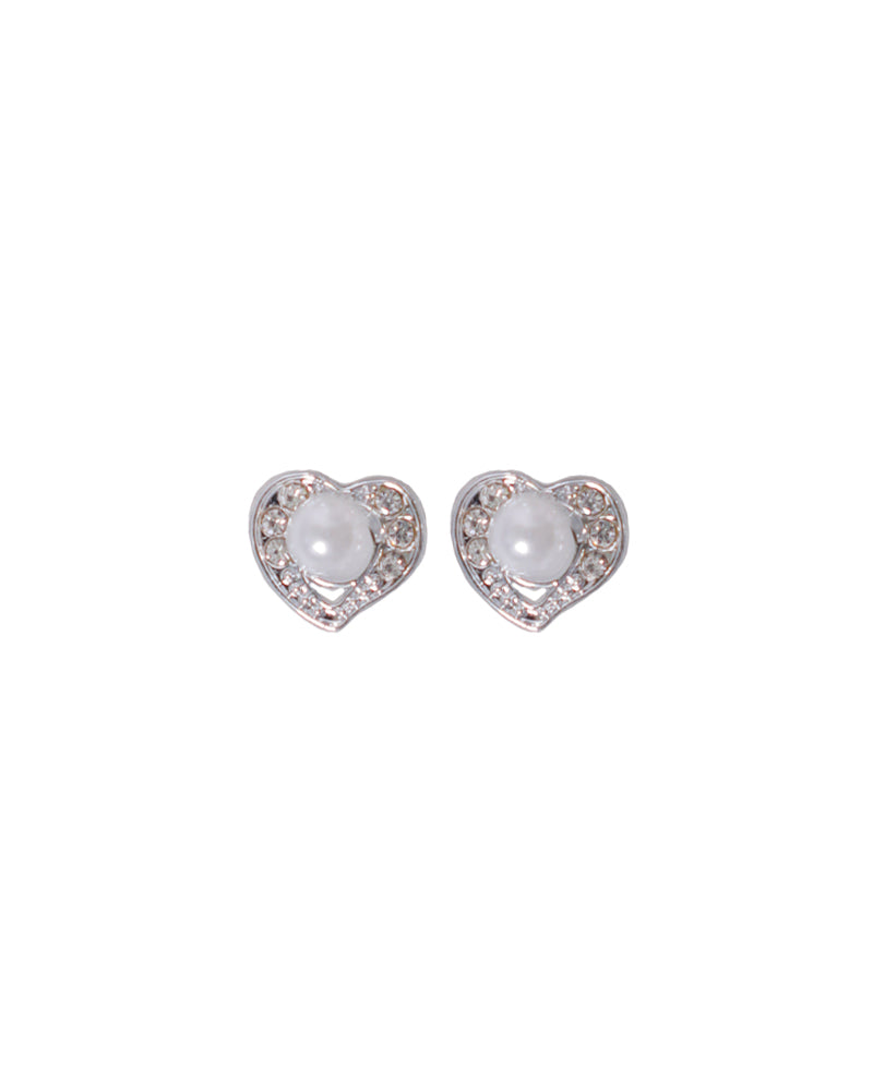 Stroberi Rhinestone Pearl Earring