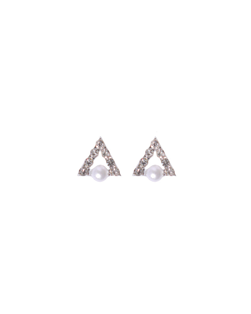 Stroberi Rhinestone Pearl Earring