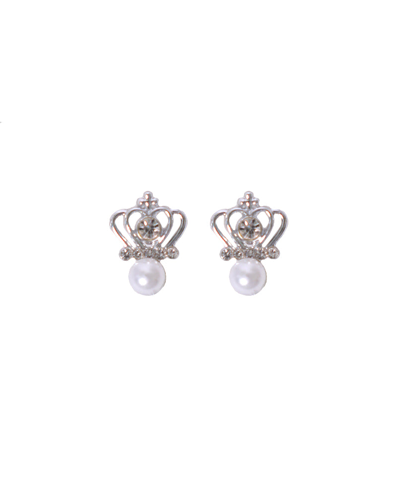 Stroberi Rhinestone Pearl Earring