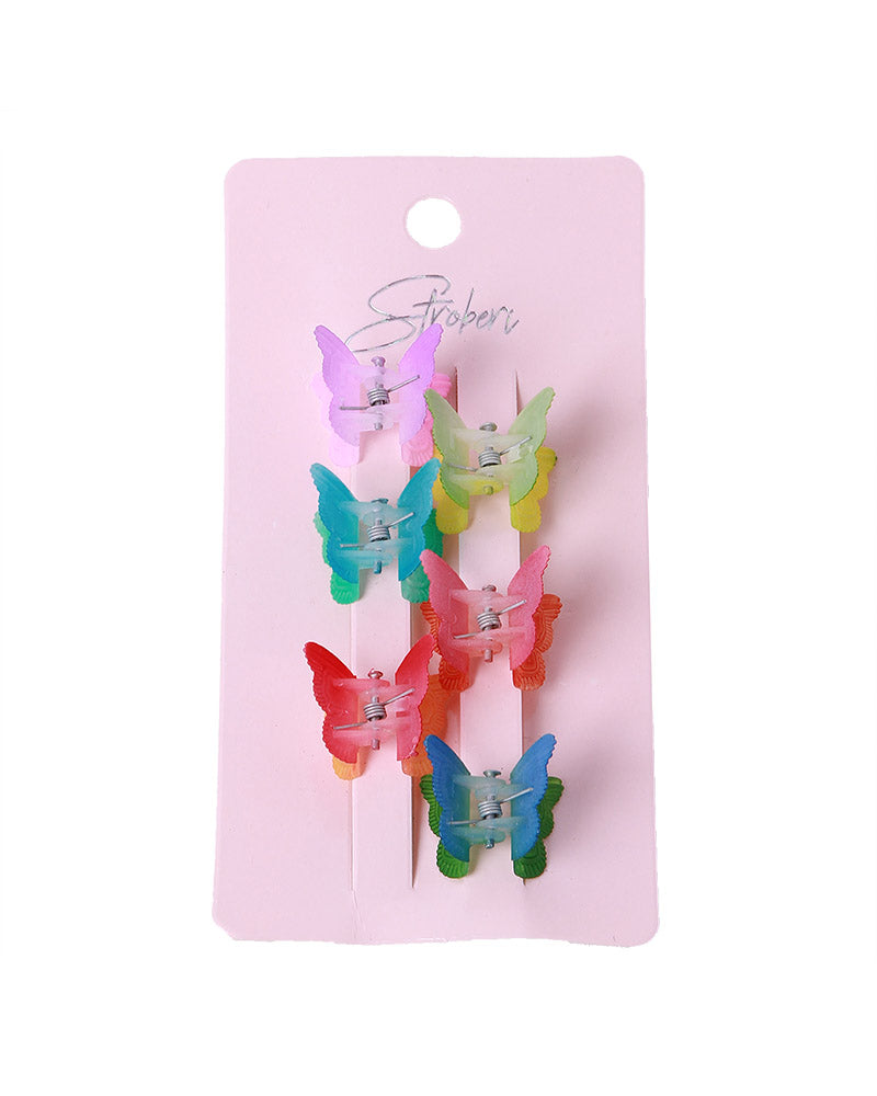 Stroberi Mini Butterfly Rainbow Hair Clip