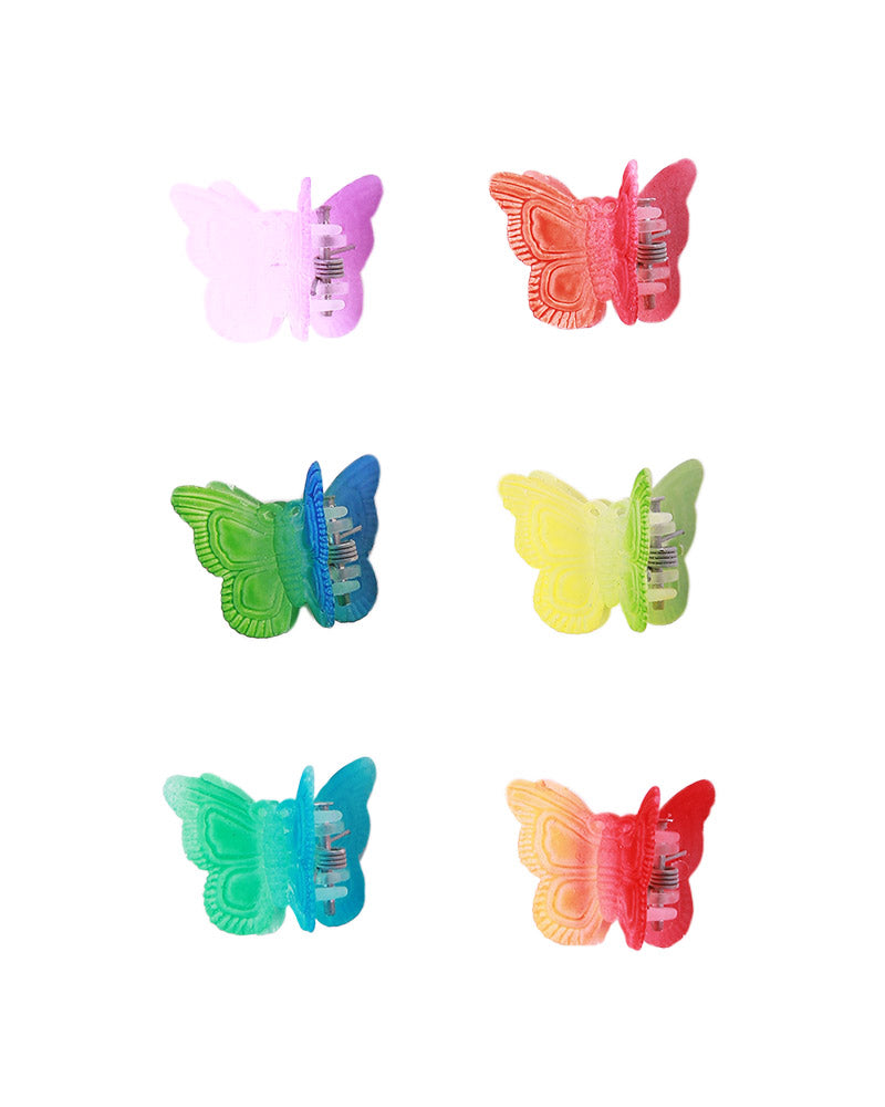 Stroberi Mini Butterfly Rainbow Hair Clip
