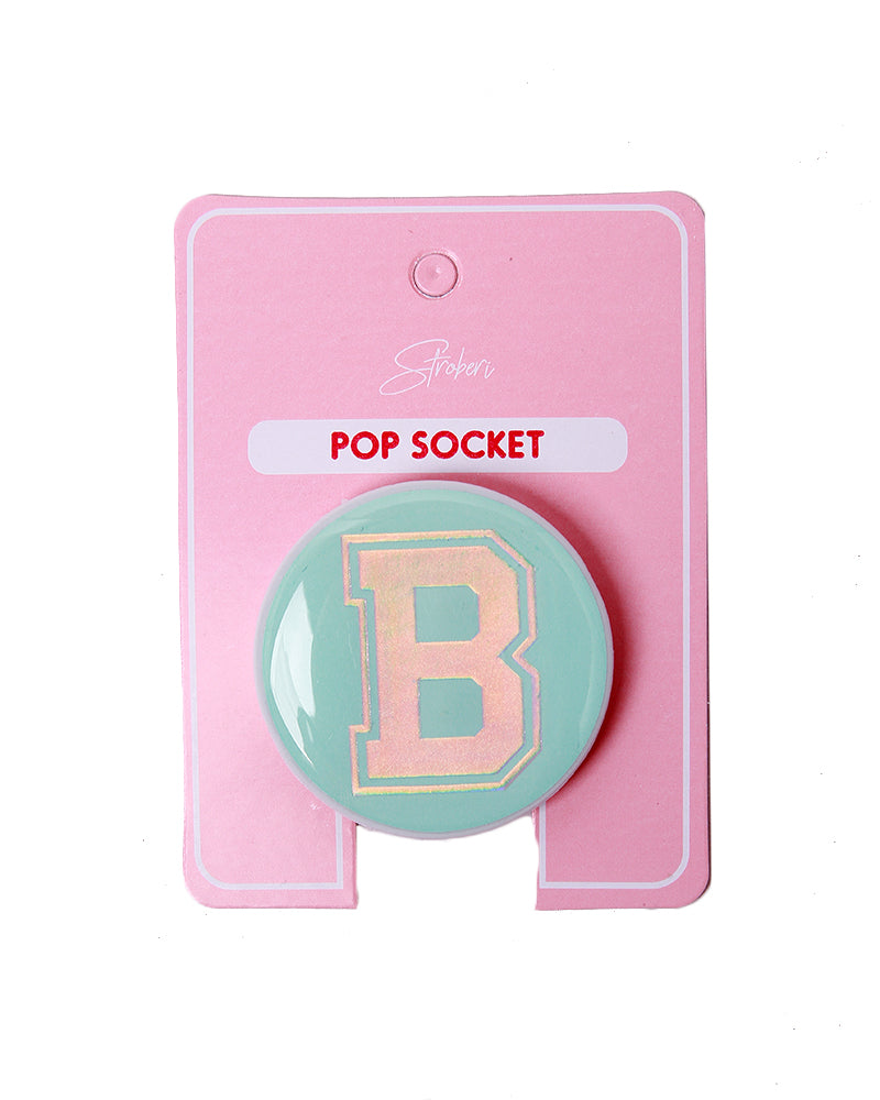 Stroberi Metallic Alphabet Popsocket -1