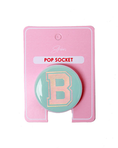 Stroberi Metallic Alphabet Popsocket -1