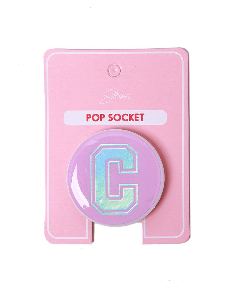 Stroberi Metallic Alphabet Popsocket -1