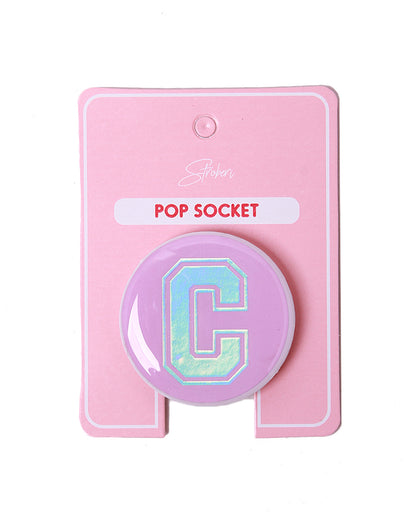 Stroberi Metallic Alphabet Popsocket -1