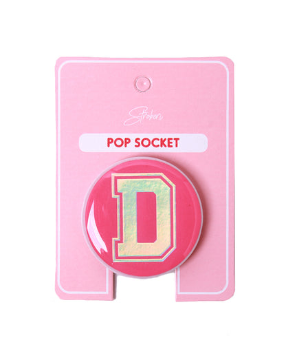 Stroberi Metallic Alphabet Popsocket -1