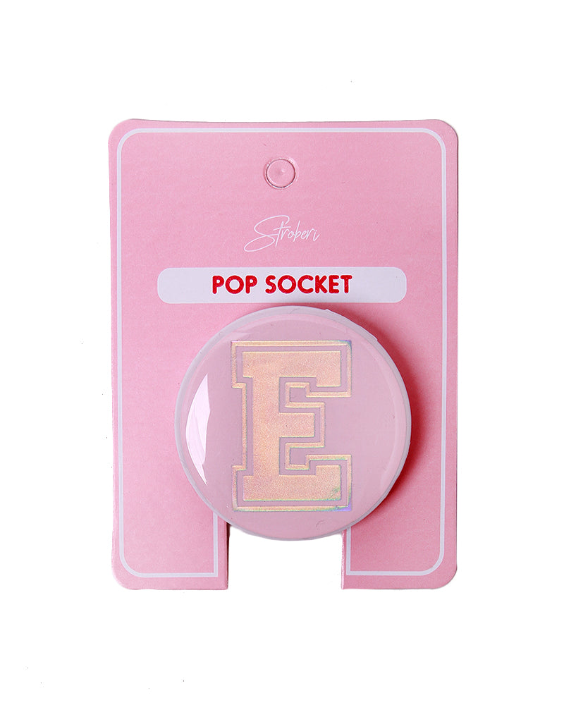 Stroberi Metallic Alphabet Popsocket -1