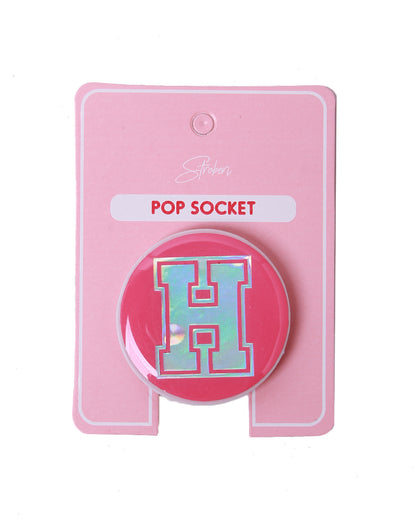 Stroberi Metallic Alphabet Popsocket -1