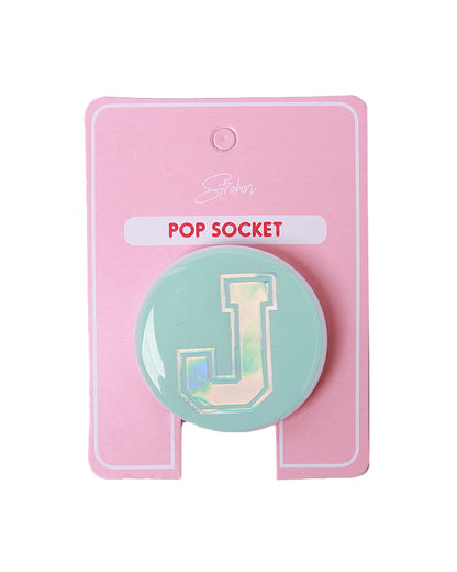 Stroberi Metallic Alphabet Popsocket -1