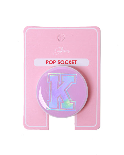 Stroberi Metallic Alphabet Popsocket -1