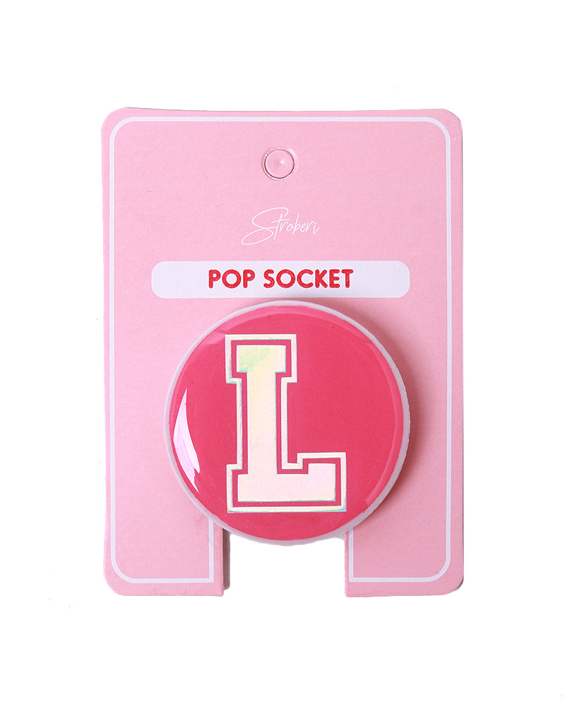 Stroberi Metallic Alphabet Popsocket -1