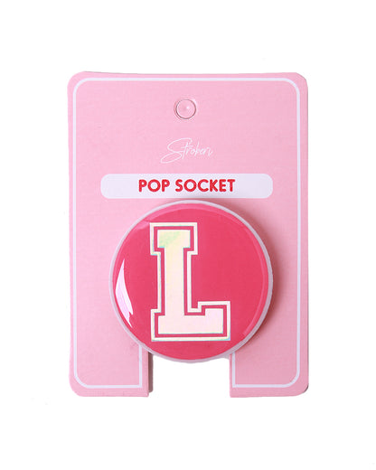 Stroberi Metallic Alphabet Popsocket -1