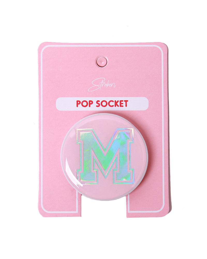 Stroberi Metallic Alphabet Popsocket -1