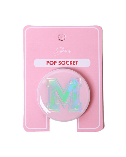Stroberi Metallic Alphabet Popsocket -1