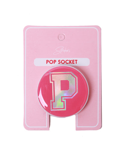 Stroberi Metallic Alphabet Popsocket -2