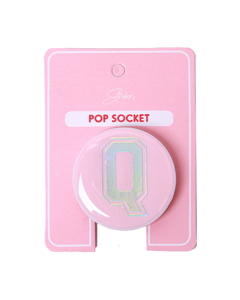 Stroberi Metallic Alphabet Popsocket -2
