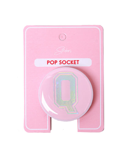 Stroberi Metallic Alphabet Popsocket -2