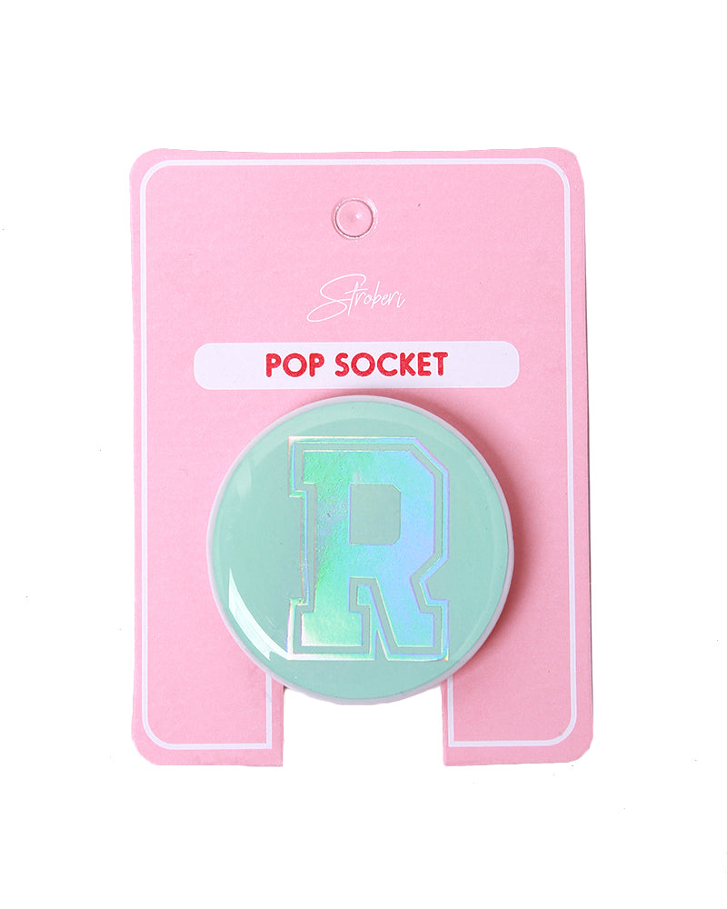 Stroberi Metallic Alphabet Popsocket -2