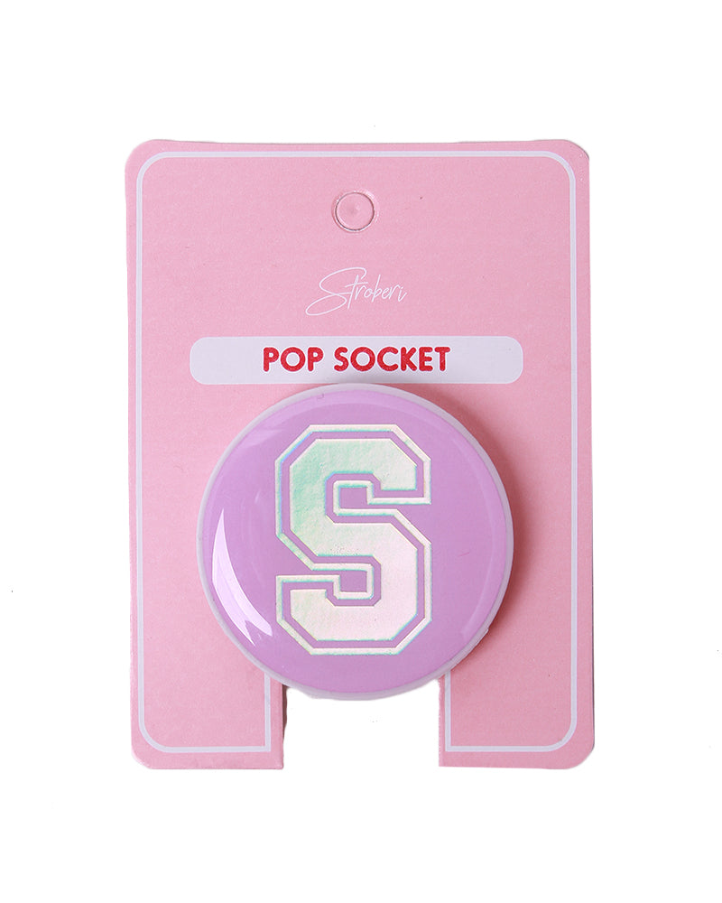 Stroberi Metallic Alphabet Popsocket -2
