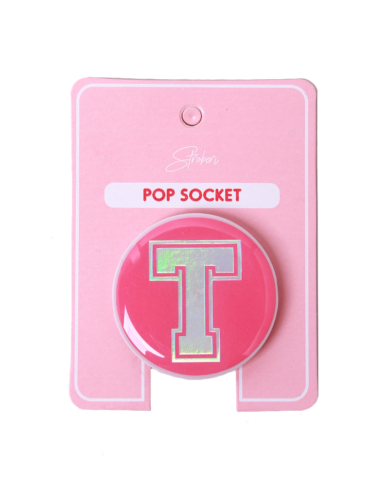 Stroberi Metallic Alphabet Popsocket -2