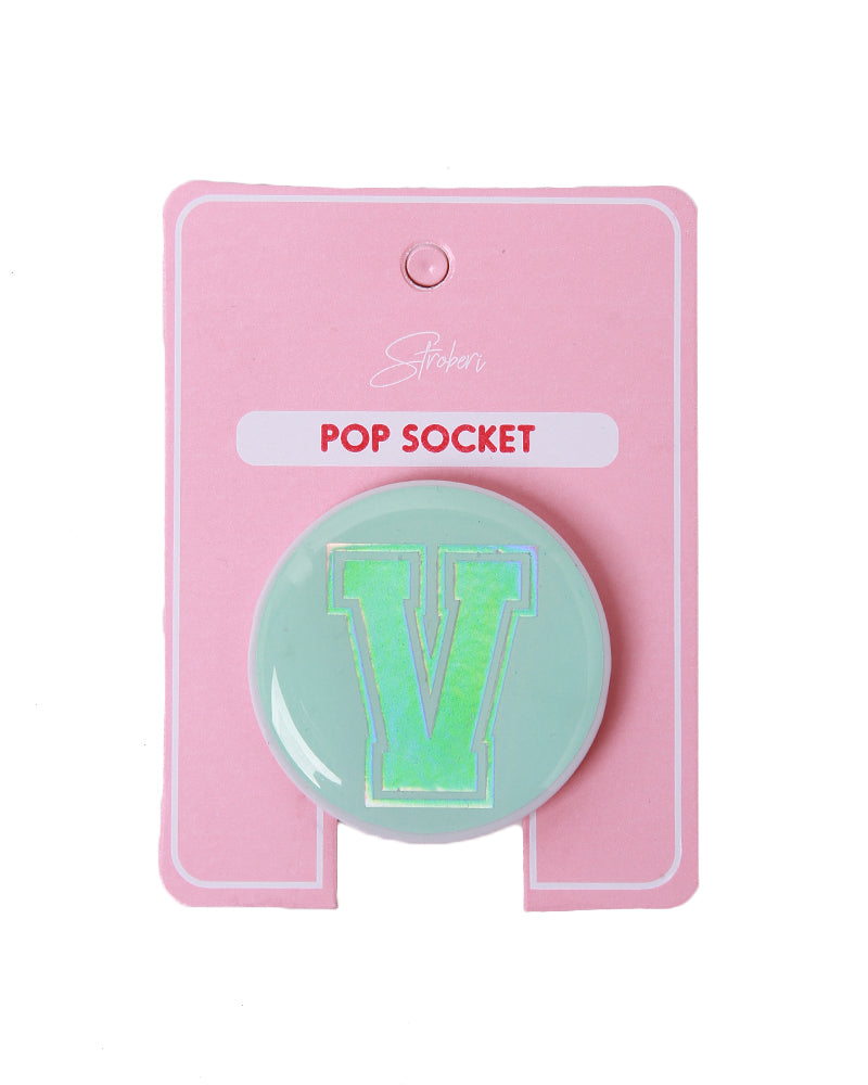 Stroberi Metallic Alphabet Popsocket -2