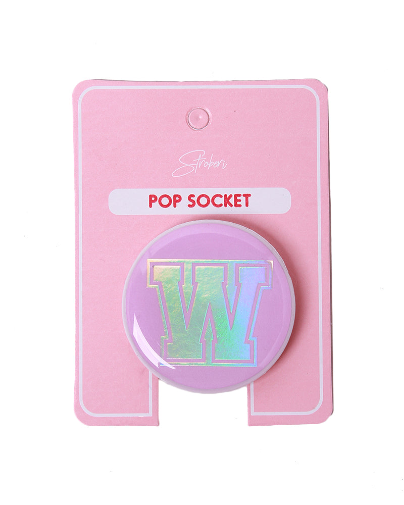 Stroberi Metallic Alphabet Popsocket -2