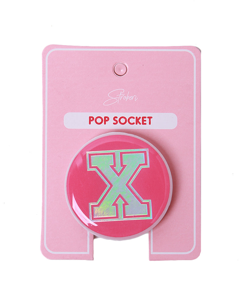 Stroberi Metallic Alphabet Popsocket -2