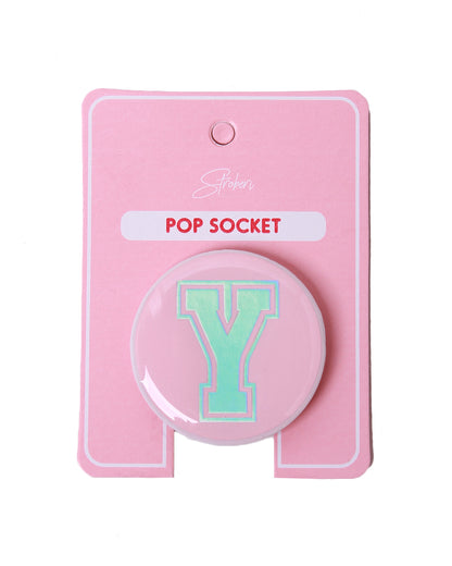 Stroberi Metallic Alphabet Popsocket -2