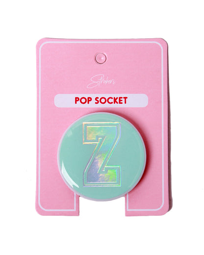 Stroberi Metallic Alphabet Popsocket -2