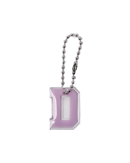 Stroberi List Silver Alphabet Keychain A-M